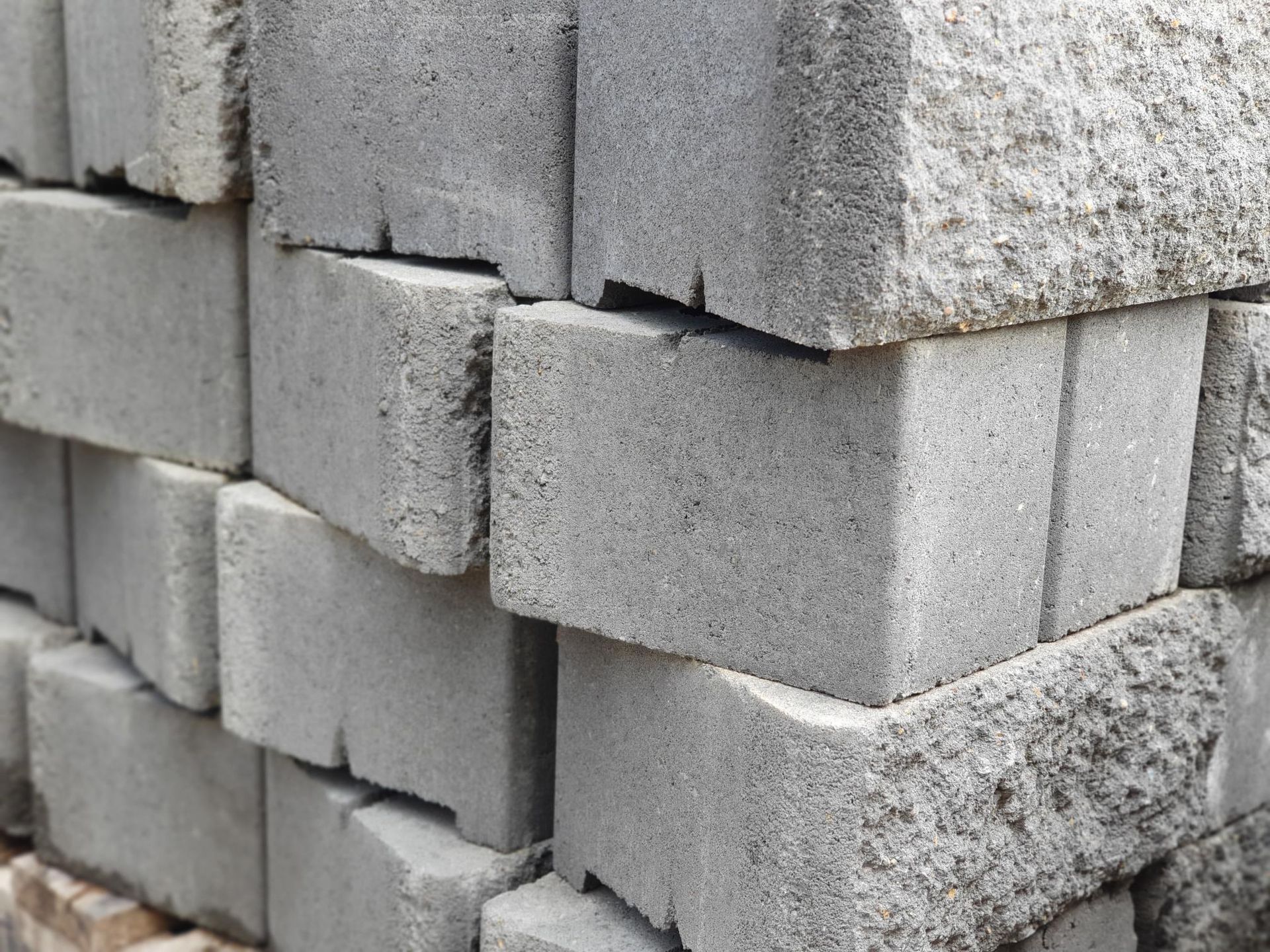 Stack Of Grey Concrete Blocks — Port Landscape Supplies in Port Macquarie, NSW