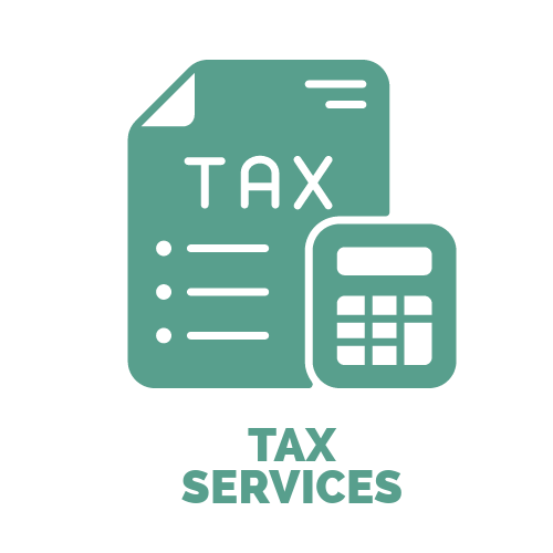 A calculator and a piece of paper with the word tax on it.