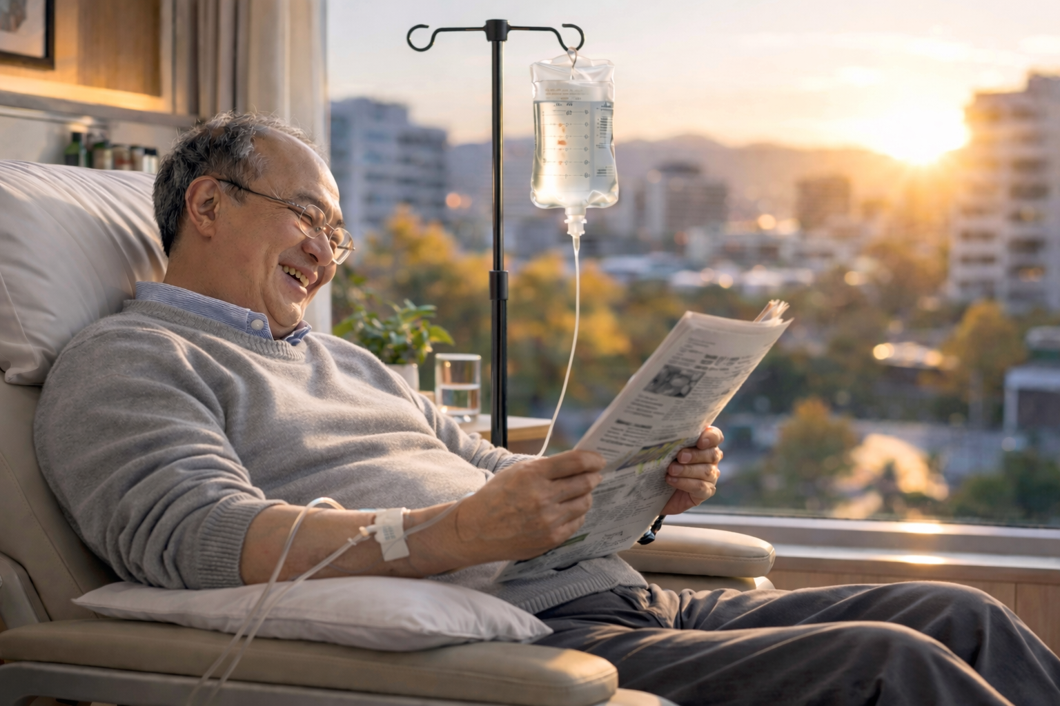 patient receiving AQUA MD Mobile IV in-home therapy for immunity support in Bremerton