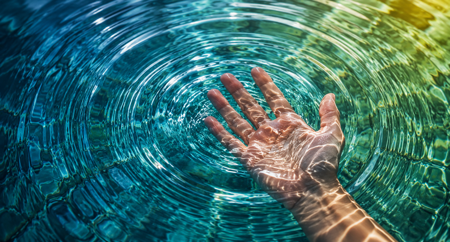 Hand under water illustrating when IV hydration may be appropriate instead of drinking water