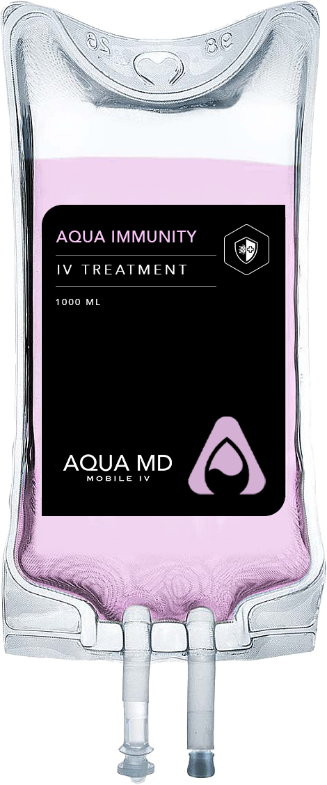 Aqua MD Mobile IV in-home therapy with AQUA Immunity IV bag for Immunity support in Bremerton