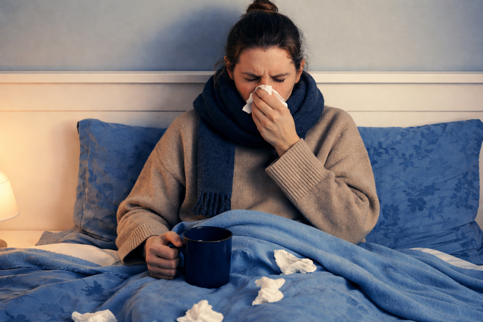 sick patient pending in-home mobile IV hydration therapy from AQUA MD for relief in Bremerton WA