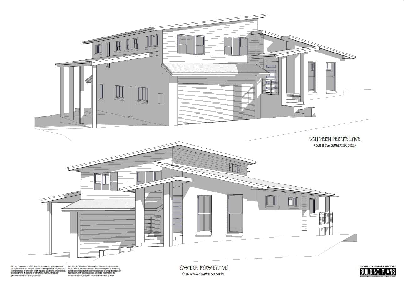 Southern & Eastern Perspective — Whitehouse Building Design in Mid North Coast, NSW