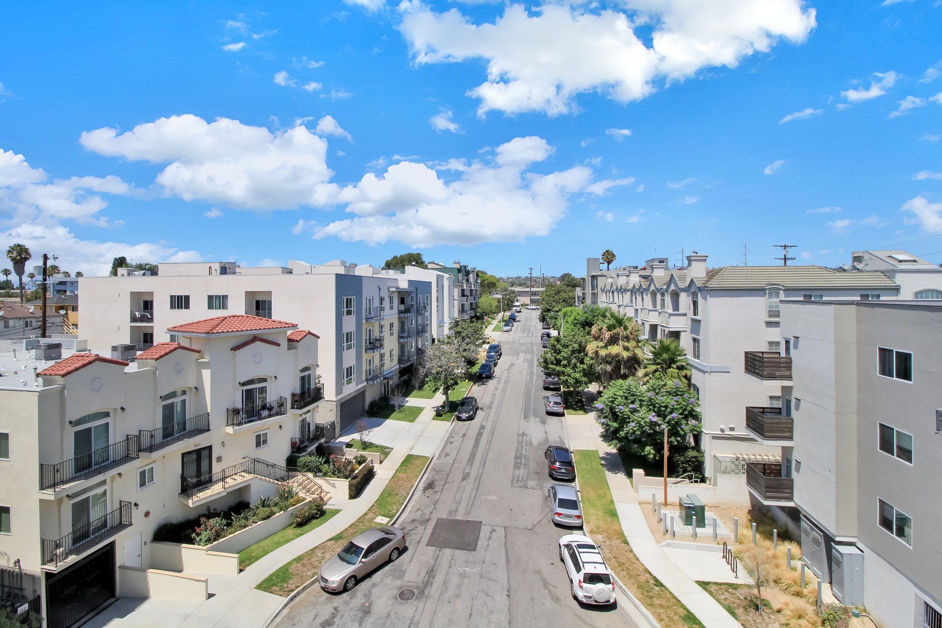 Ariel view of apartment complex