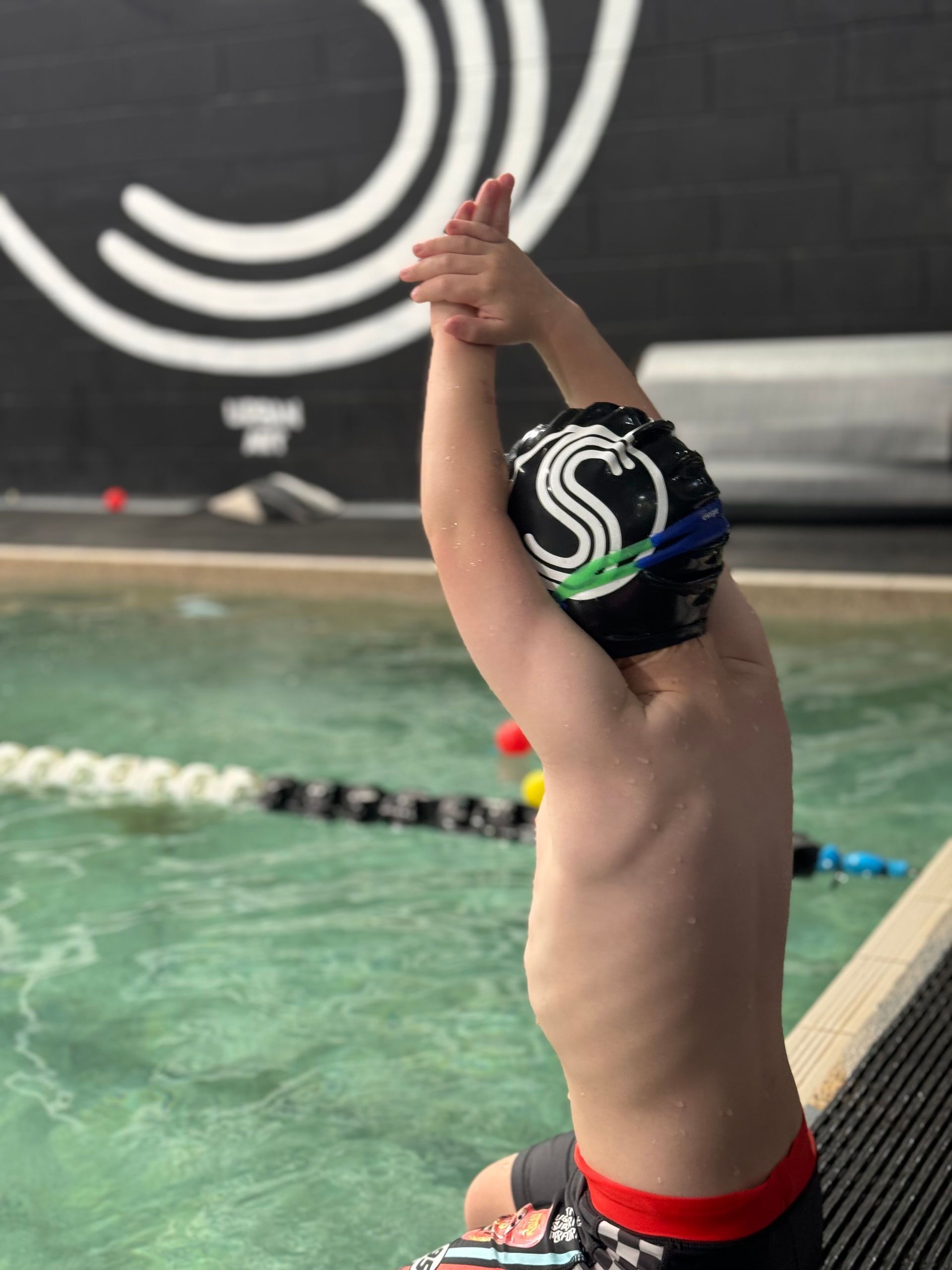 child swimming