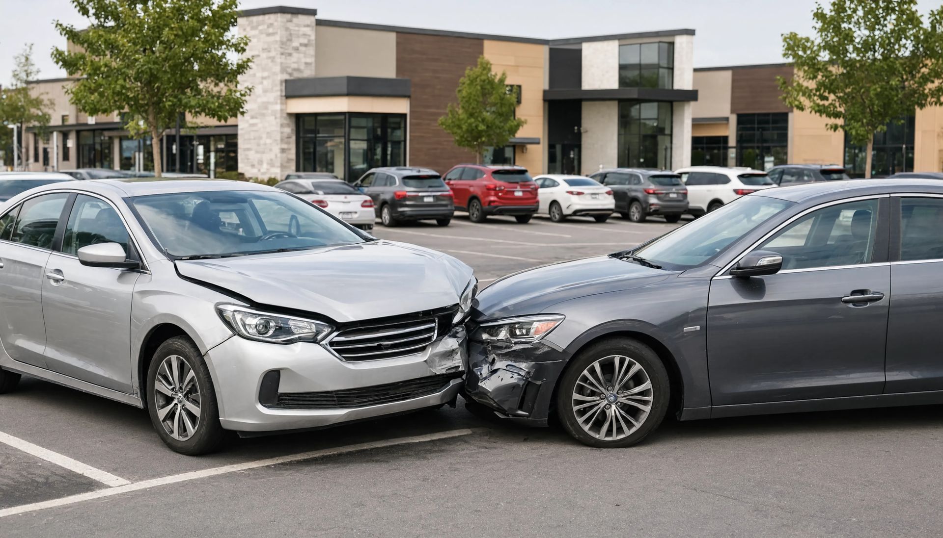 parking lot car accident in Metairie