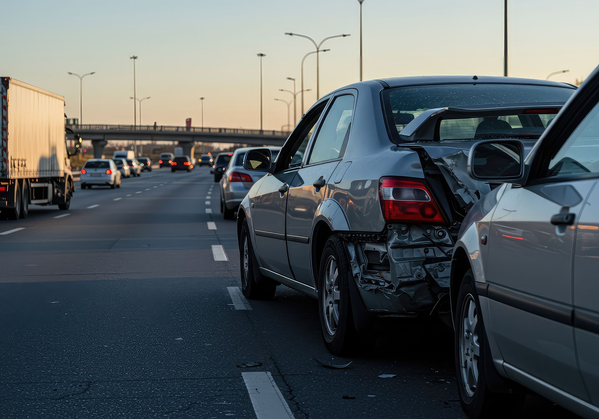 rear end accident in Metairie on i-10 freeway