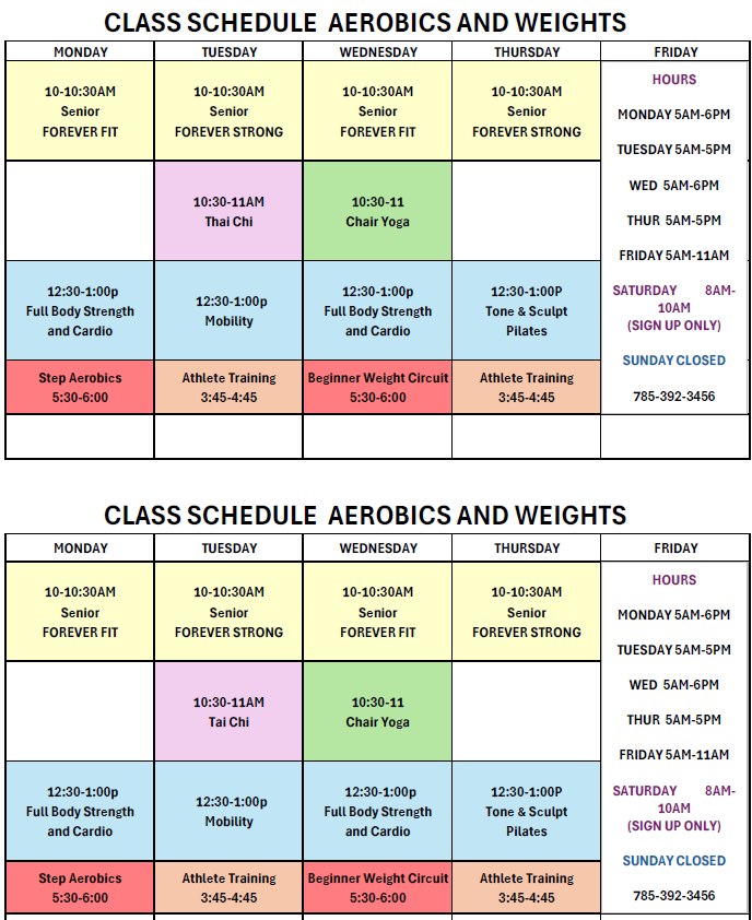 Wellness Center Classes | Ottawa County Health Center