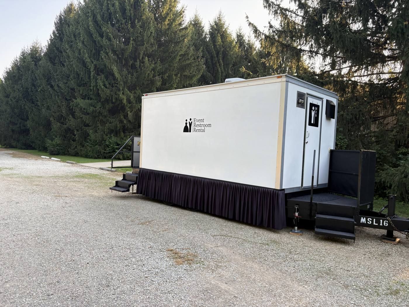 Event restroom trailer