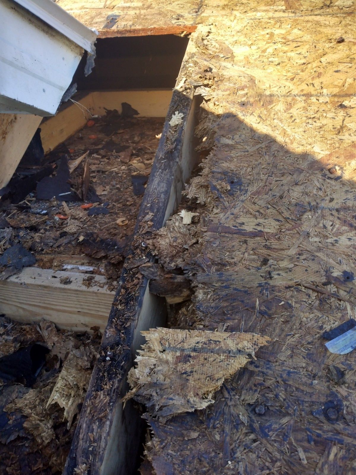 Roof repair: before