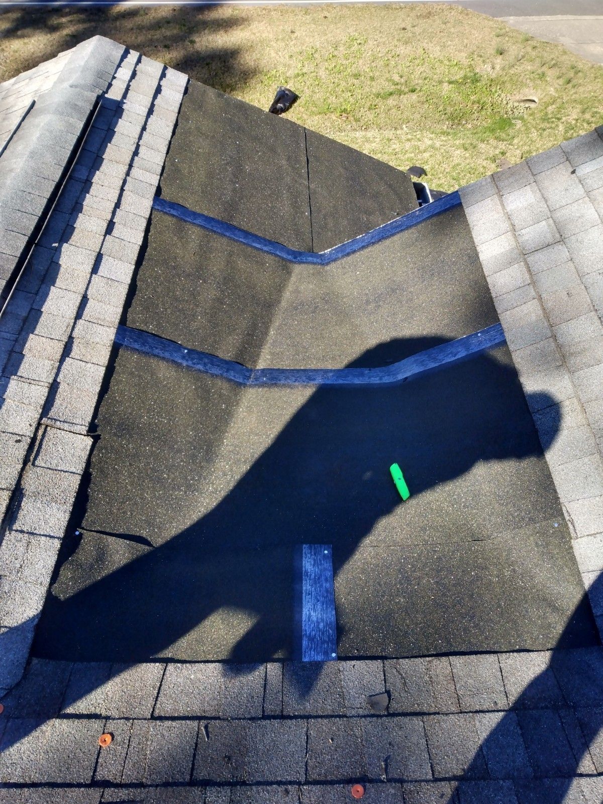 Roof repair: during