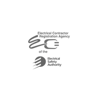 Logo for the Electrical Contractor Registration Agency of the Electrical Safety Authority, featuring a stylized plug and text.