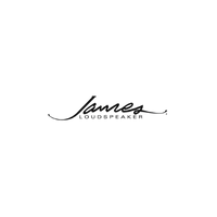 James Loudspeaker logo in black script on white background.