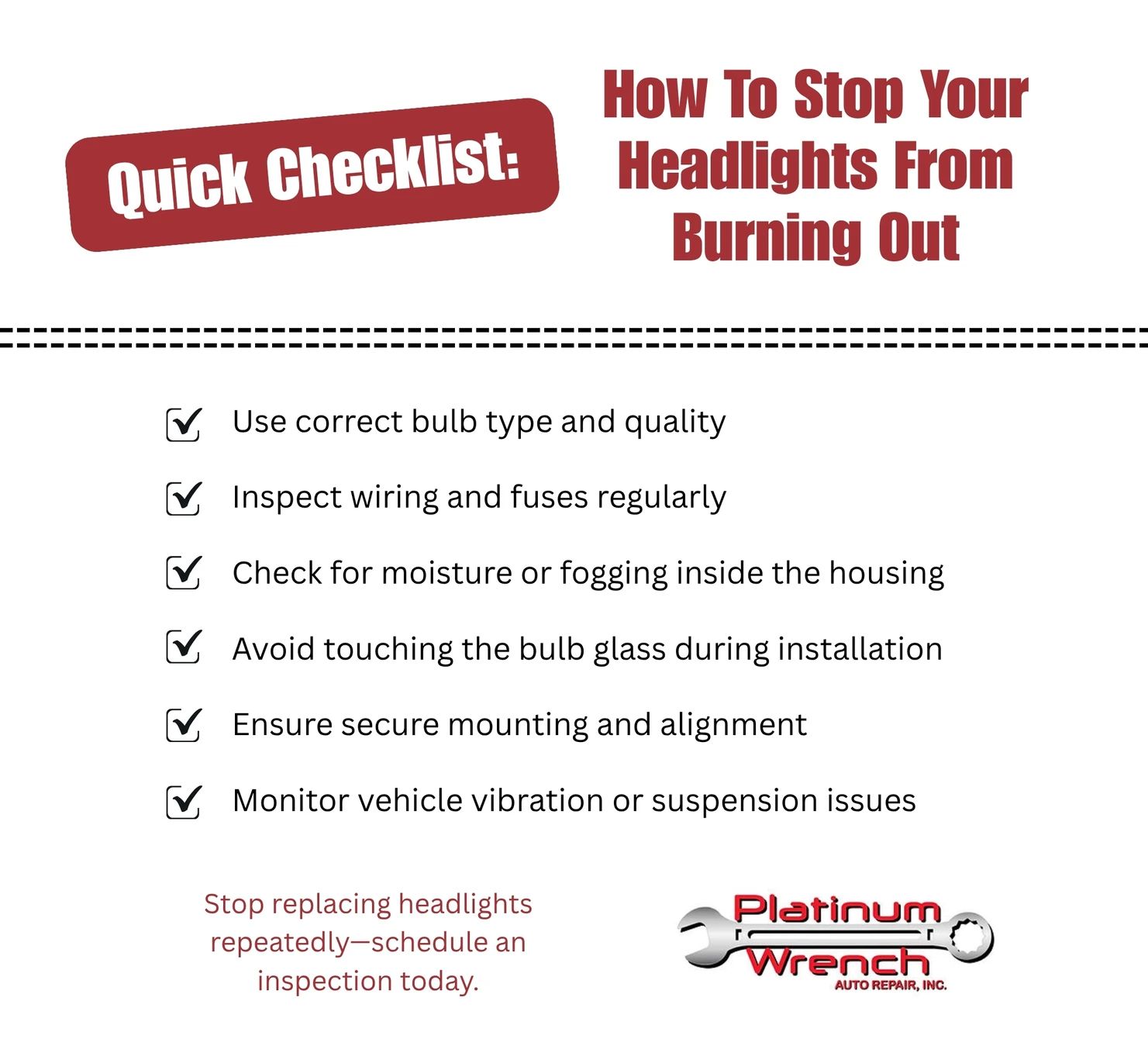 A checklist titled