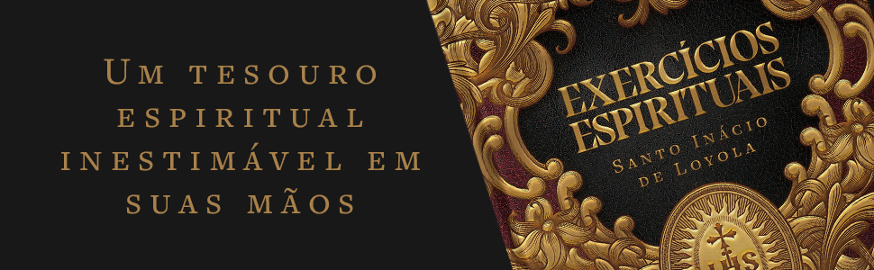 Livro Exercícios espirituais A book that says um tesouro espiritual inestimavel em suas mãos