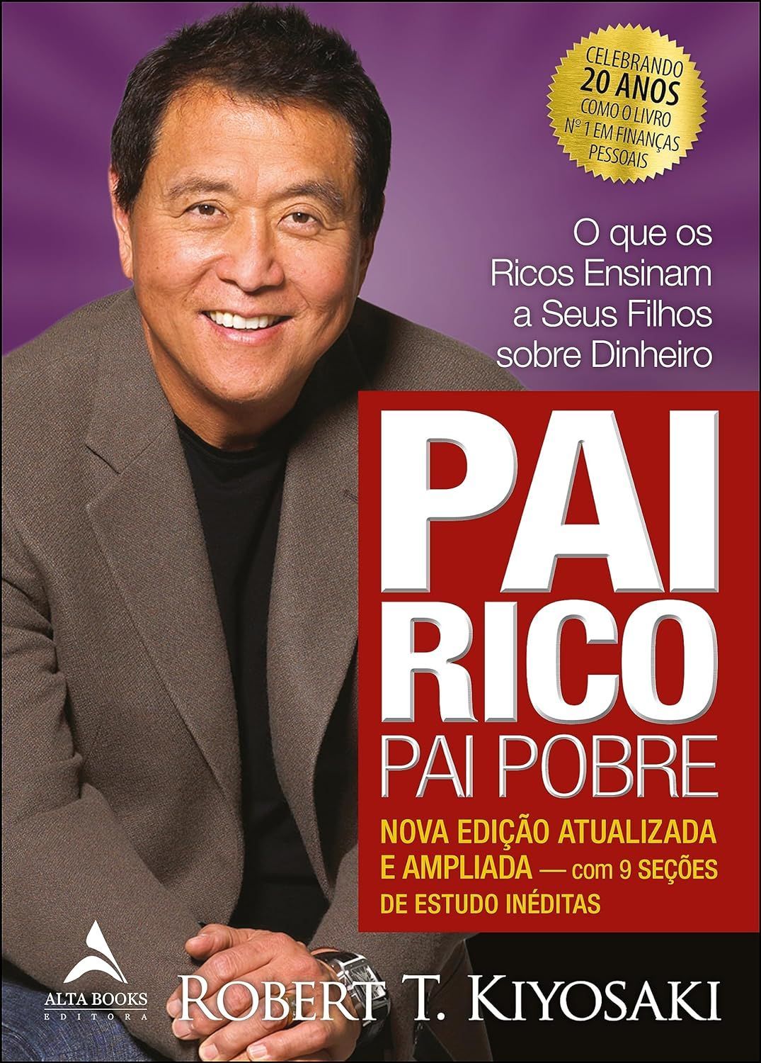 Um livro intitulado pai rico pai pobre de robert t. kiyosaki