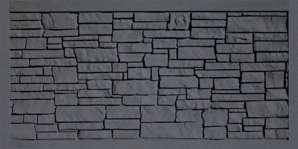 Gray stone wall.