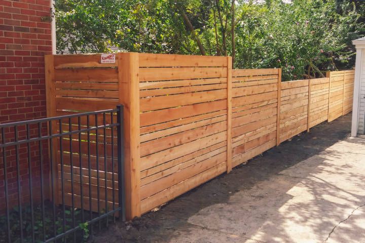 New Spaced Horizontal Cedar Fence With Custom Height — Warren, MI — Kimberly Fence & Supply