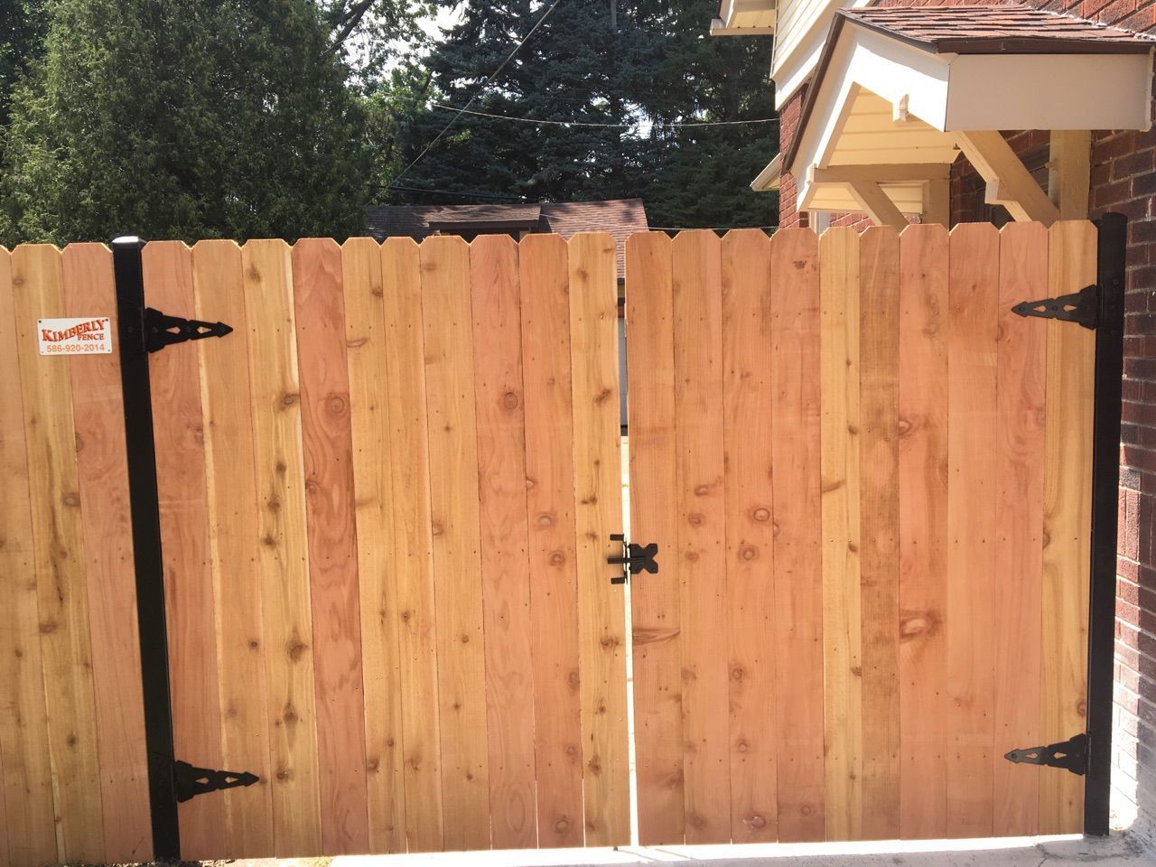 Solid Board Double Swing Gate — Warren, MI — Kimberly Fence & Supply