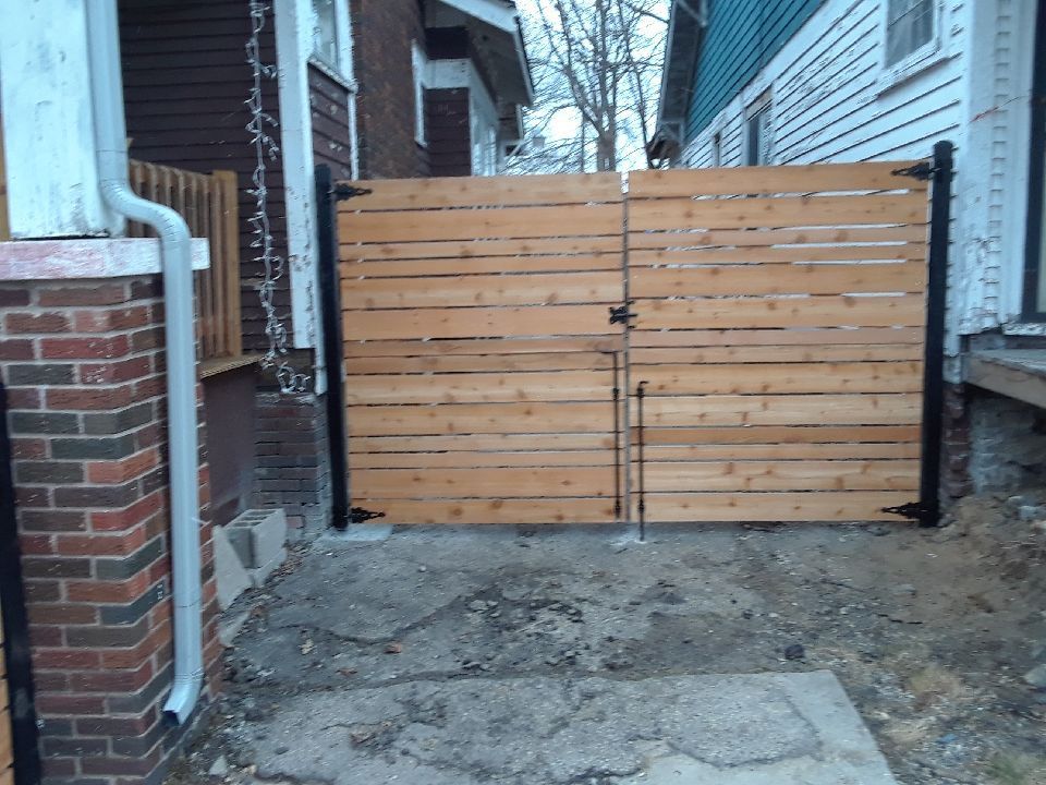 Spaced Horizontal Double Swing Gate — Warren, MI — Kimberly Fence & Supply