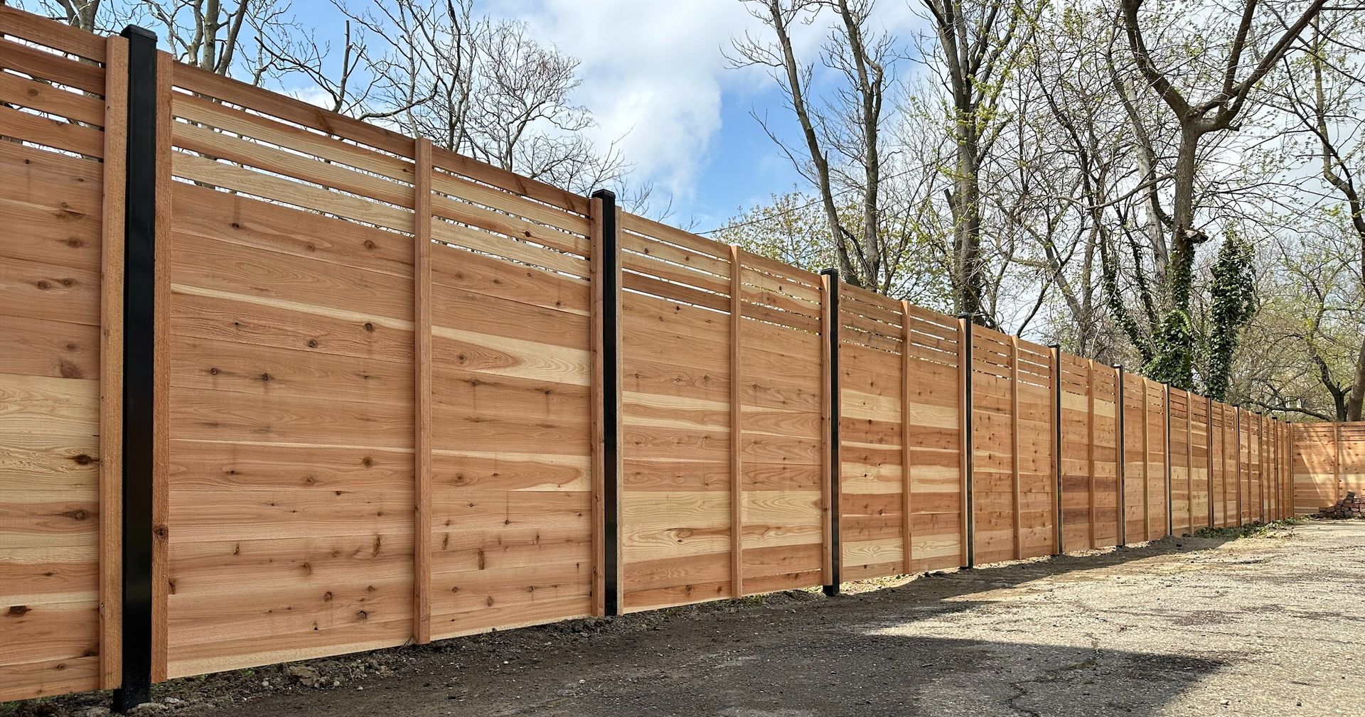 Wooden fence installed by Kimberly Fence | Farmington, MI Wooden fence installed by Kimberly Fence | Farmington, MI