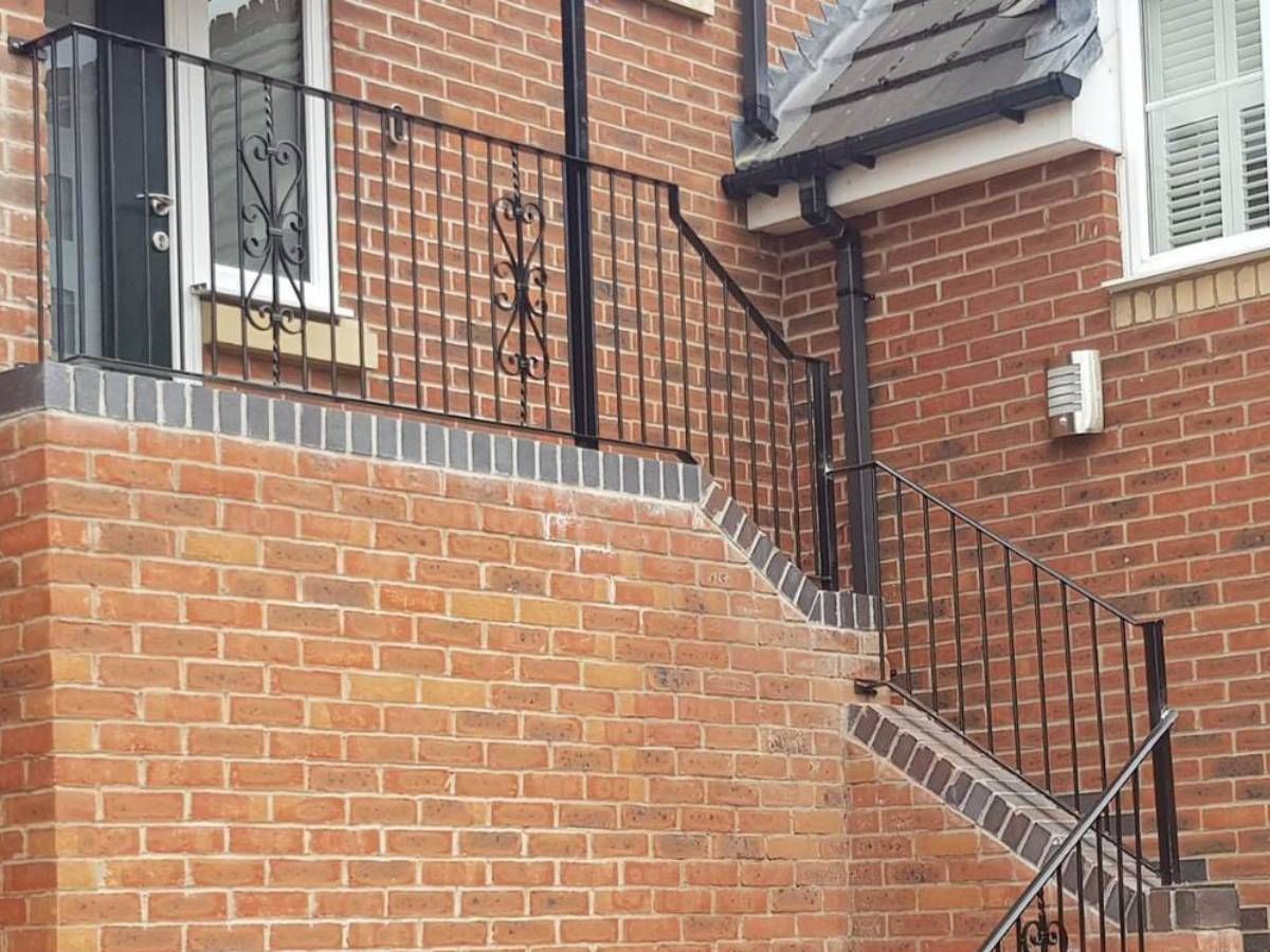 Nottingham Metalworks black steel handrails