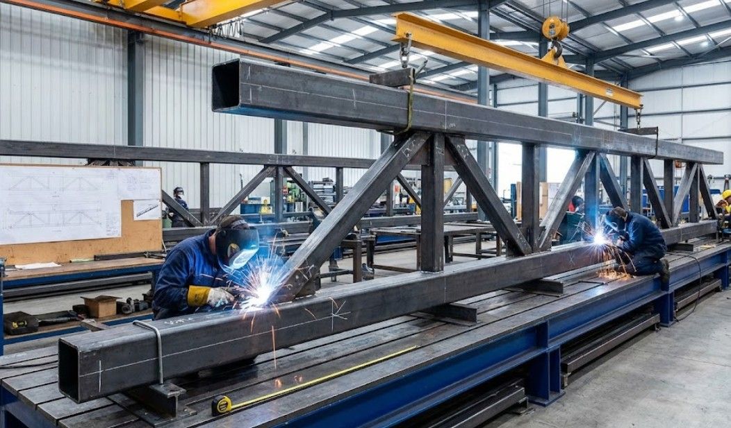 manufacturing structural steel roof trusses in Nottingham