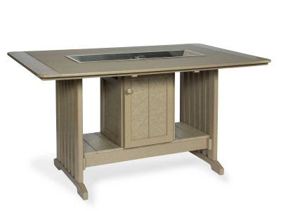 A table with a sink in the middle of it on a white background. A table with a sink in the middle of it on a white background.