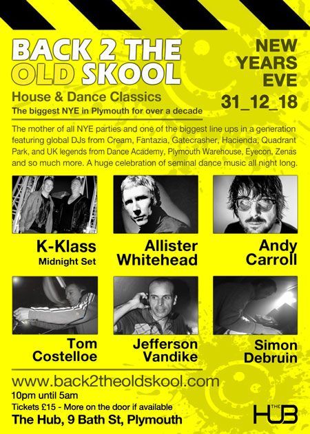 Yellow and black event poster for 