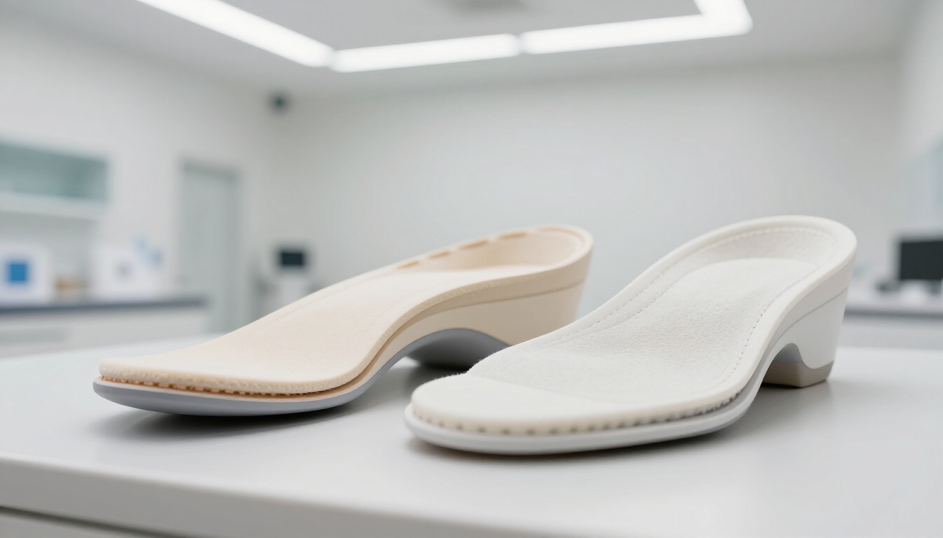 Custom medical orthotics for foot support and pain relief