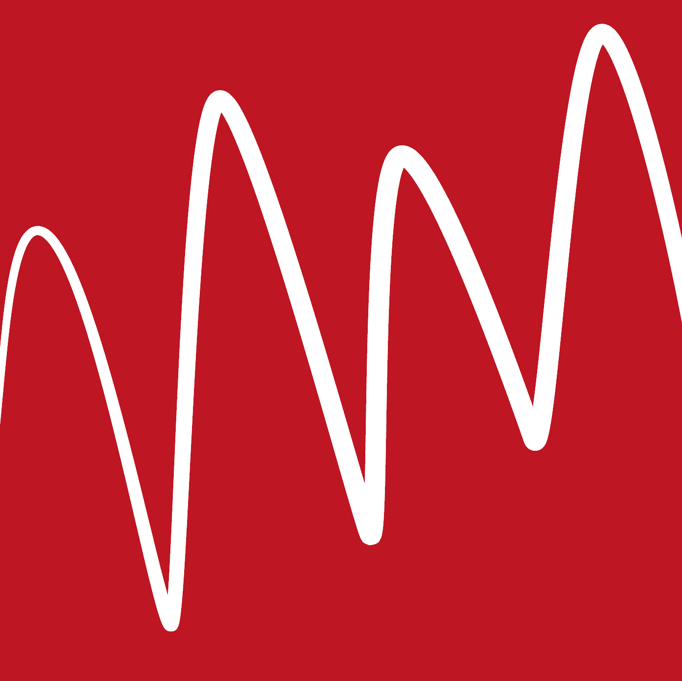 Red and white wave Logo & Branding for The Voiceworks