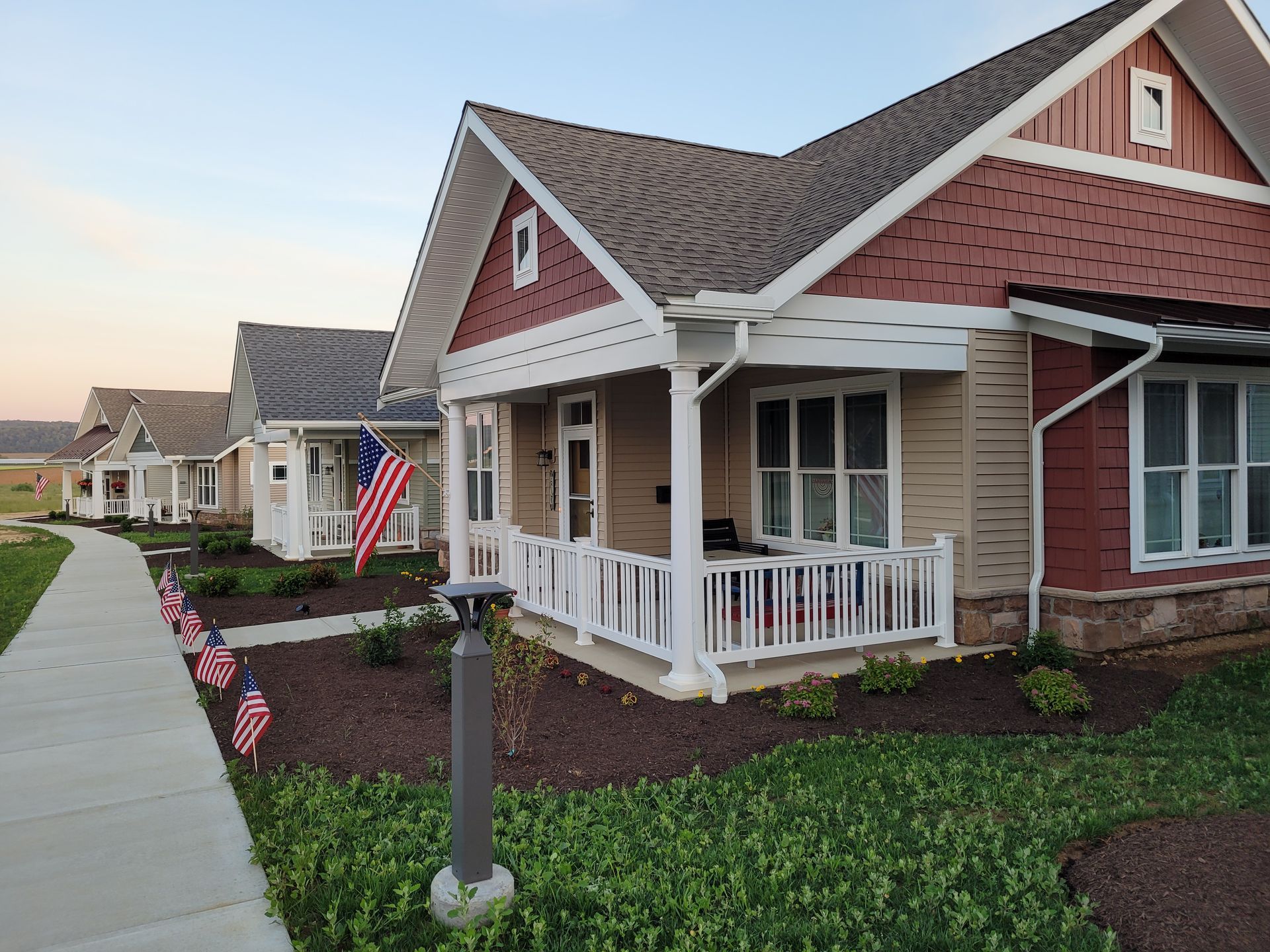 Durable vinyl railing and pergola installation for retirement community outdoor spaces 2