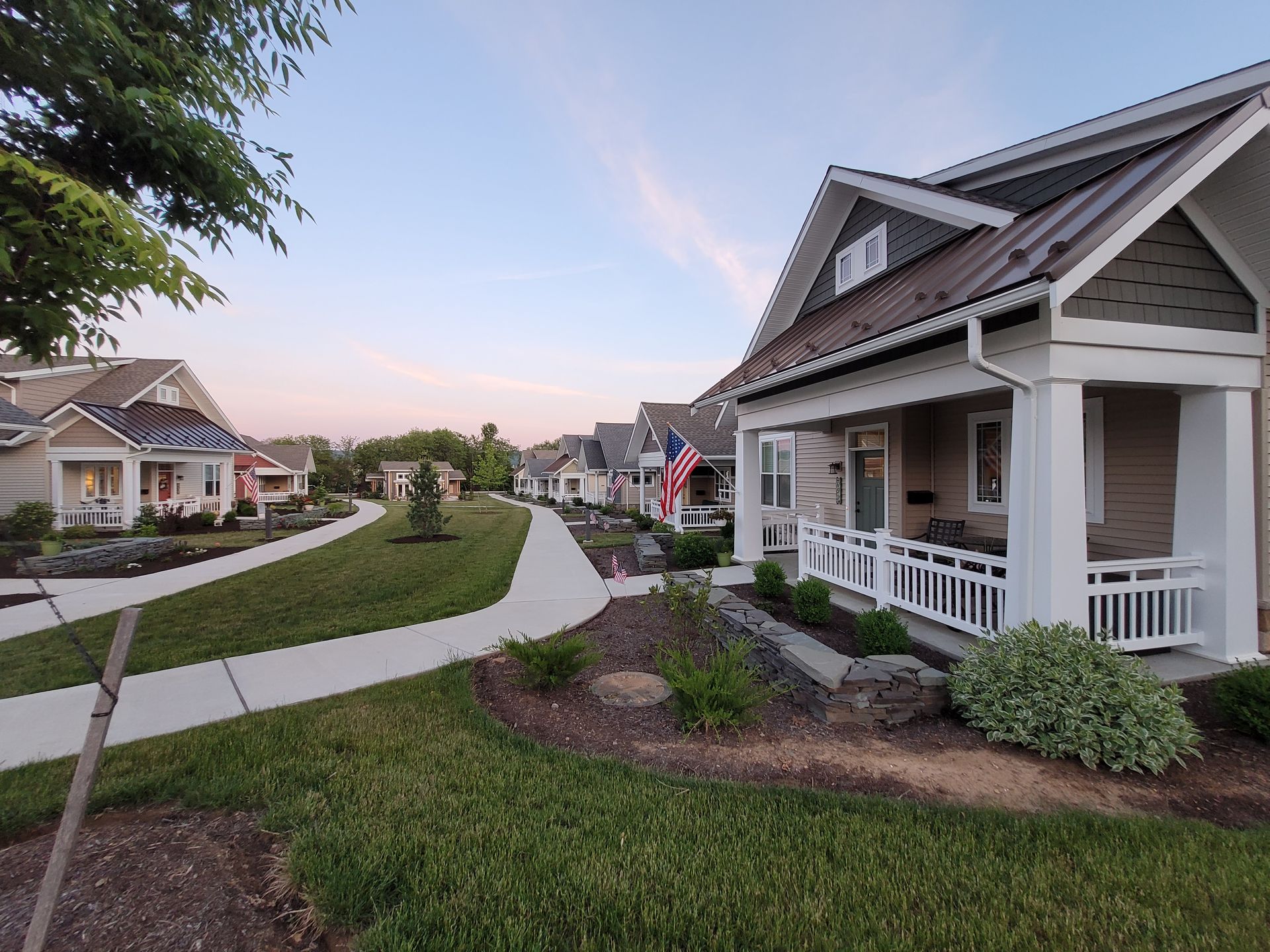 Vinyl fencing for senior living cottages in New Holland, PA