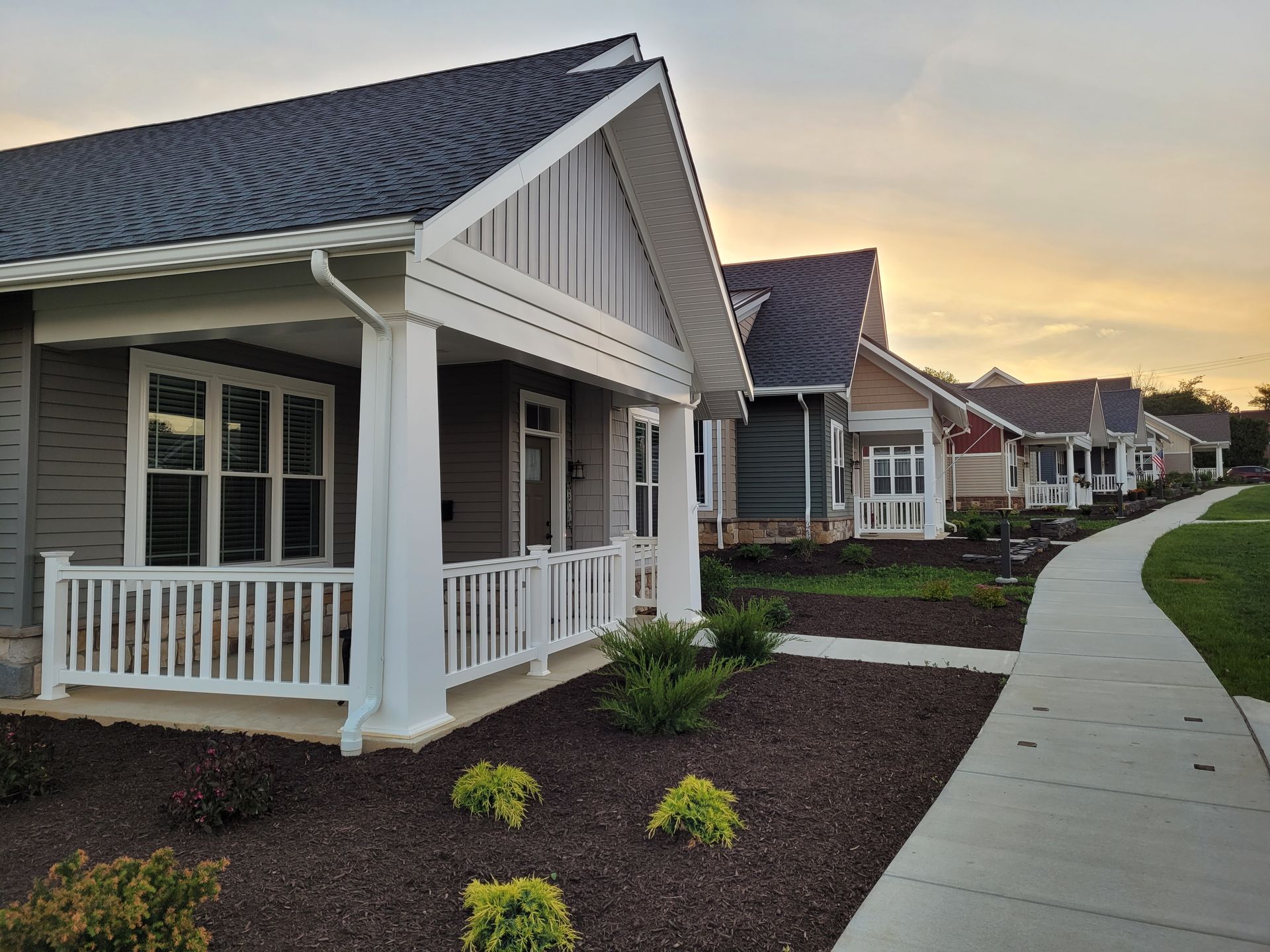 Durable vinyl railing installation for retirement community outdoor spaces
