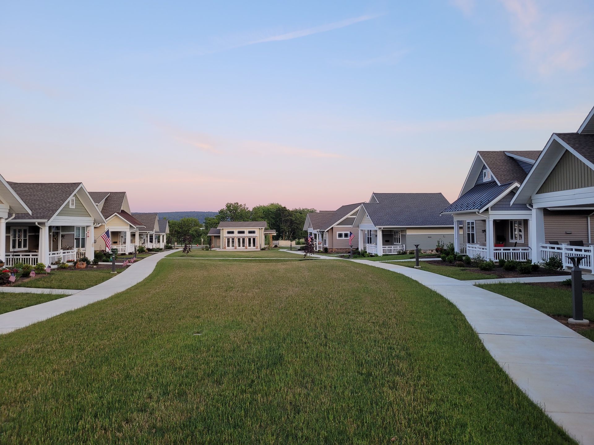Vinyl railing installation for retirement community homes in Lancaster County, PA