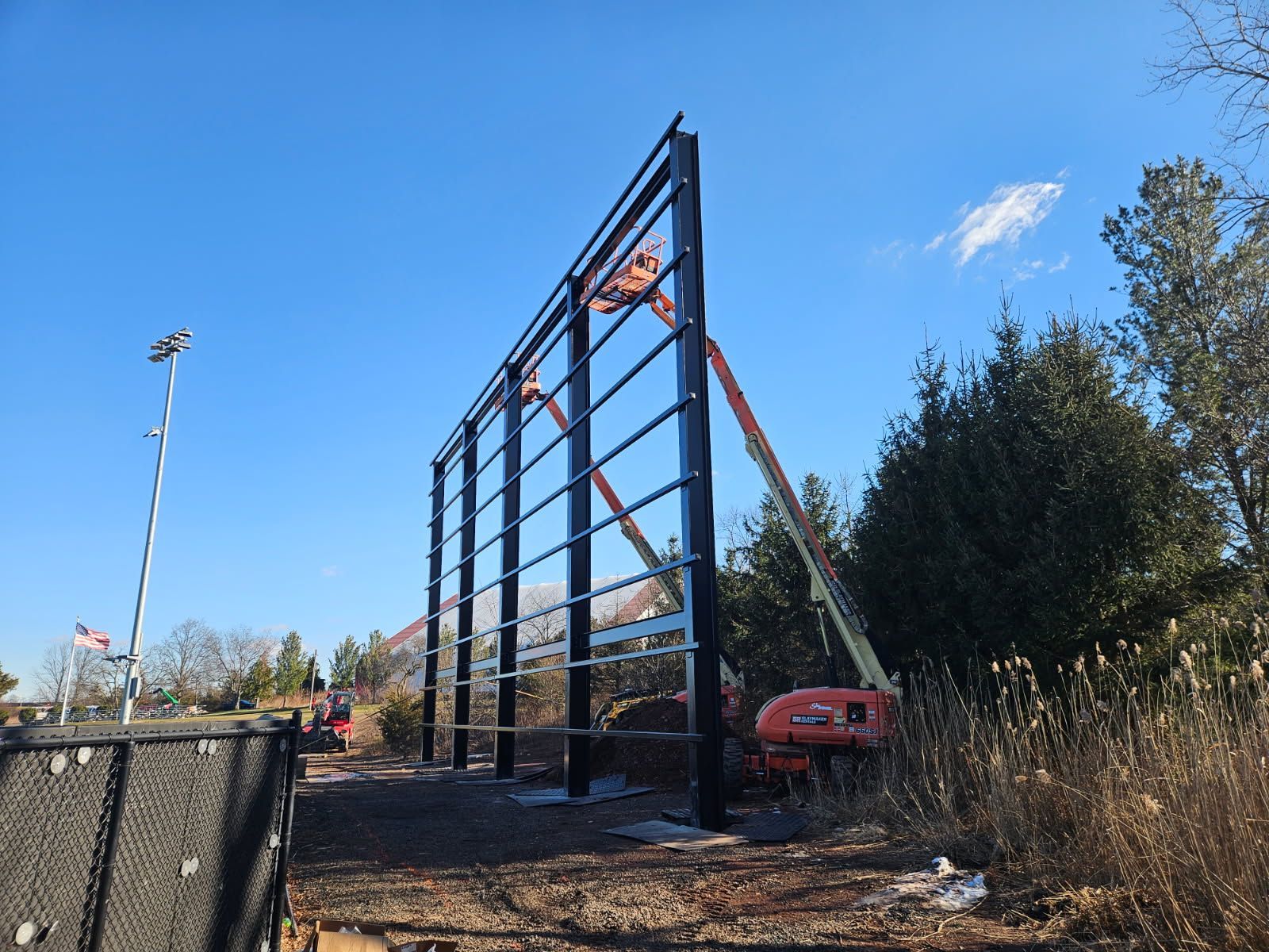 large commercial batting system installed at Rutger's University