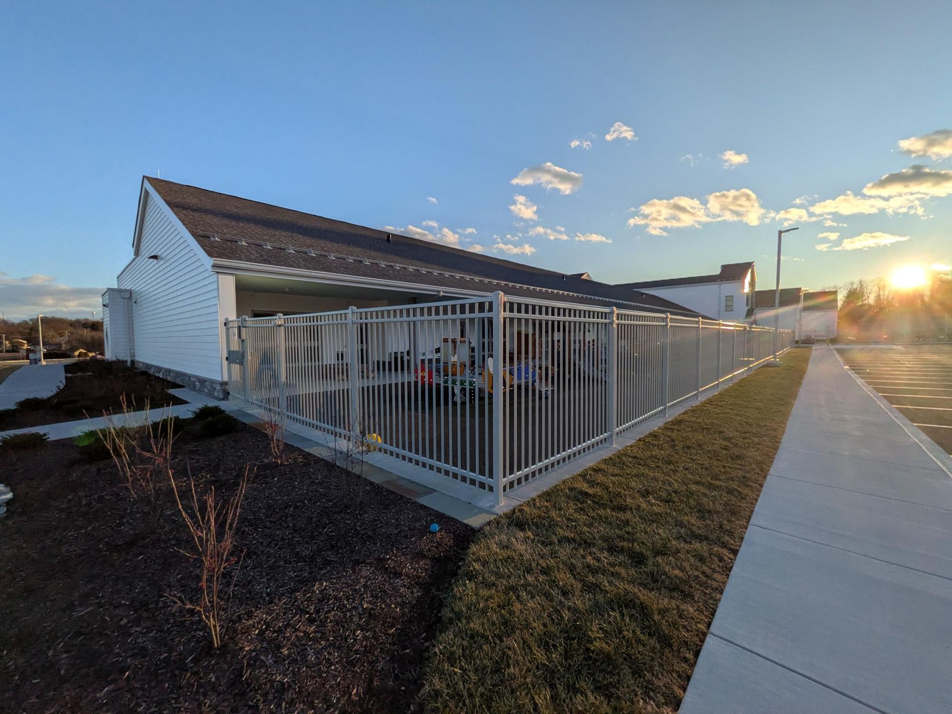 Commercial school fencing project completed by Millcreek Fence