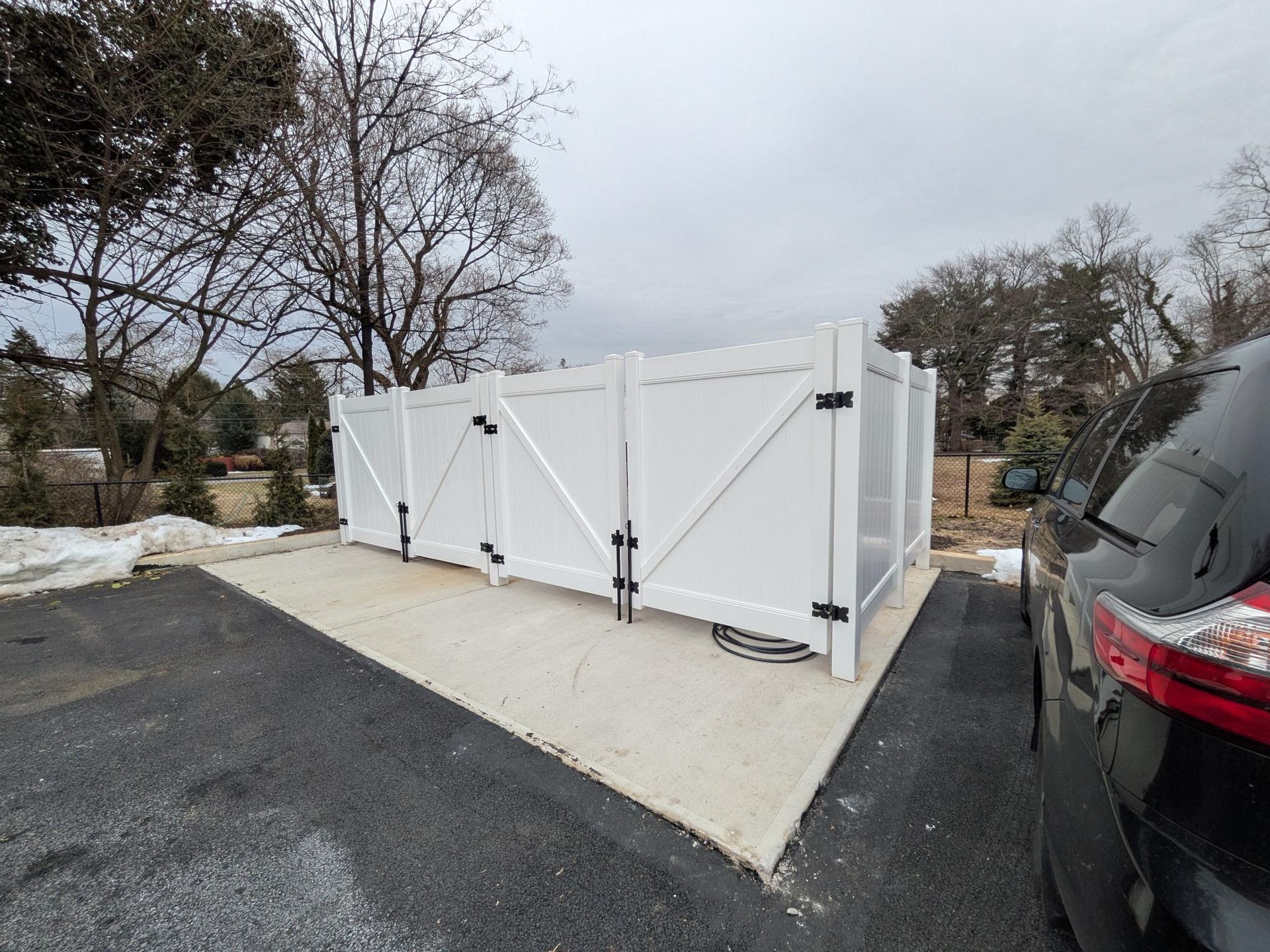 Millcreek Fence commercial fencing project in Jenkintown, PA for Hopewell Vet 2