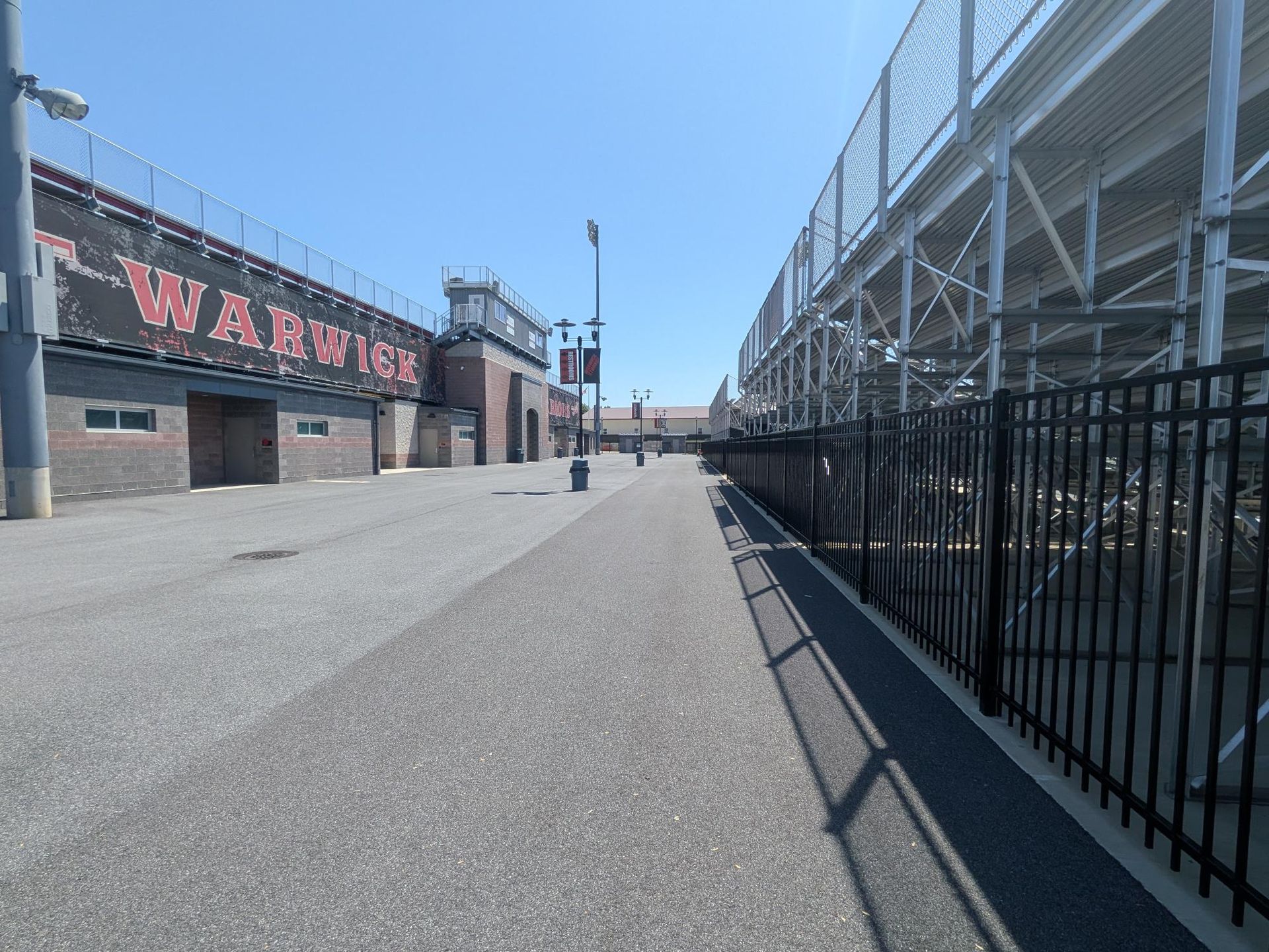 Warwick middle school stadium fencing installation Millcreek Fence & Decks