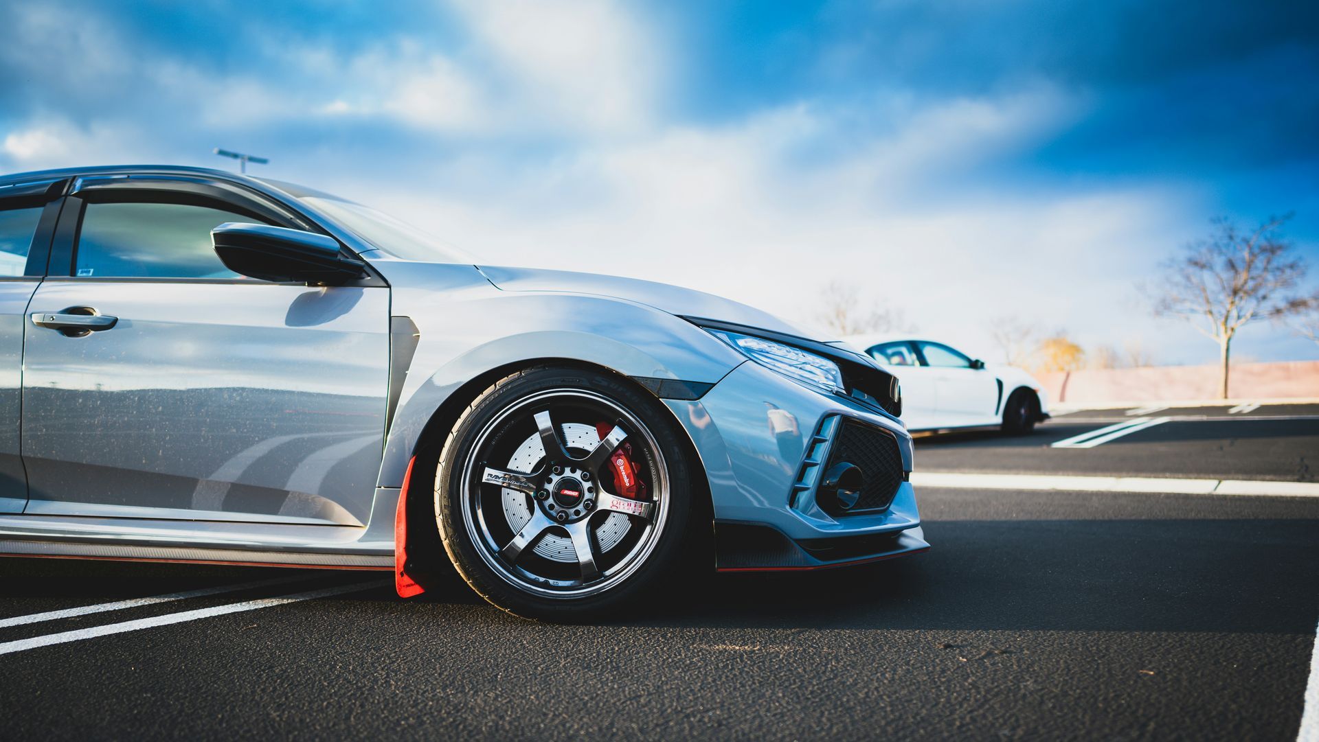 Spring car upgrade with new custom wheels on a clean car in Toronto