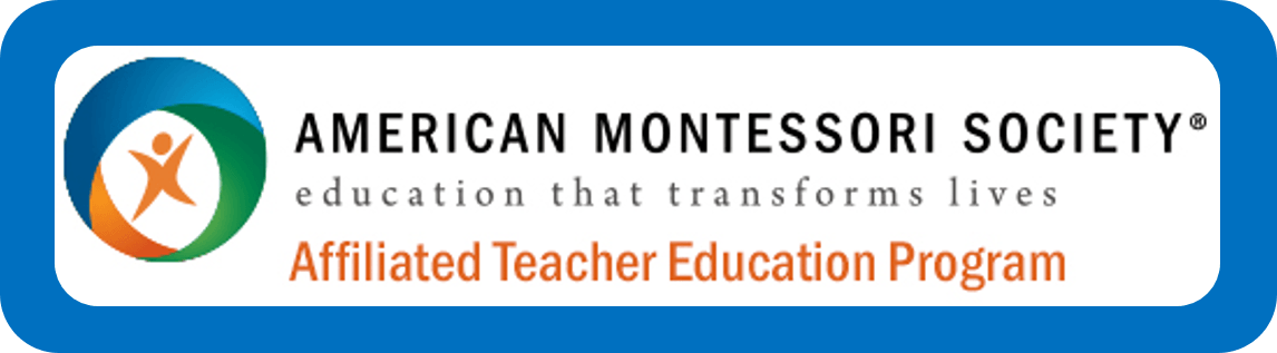 An american montessori society affiliated teacher education program logo