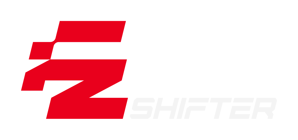 Red and white logo with a stylized 