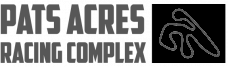 Logo for Pat's Acres Racing Complex: Text 