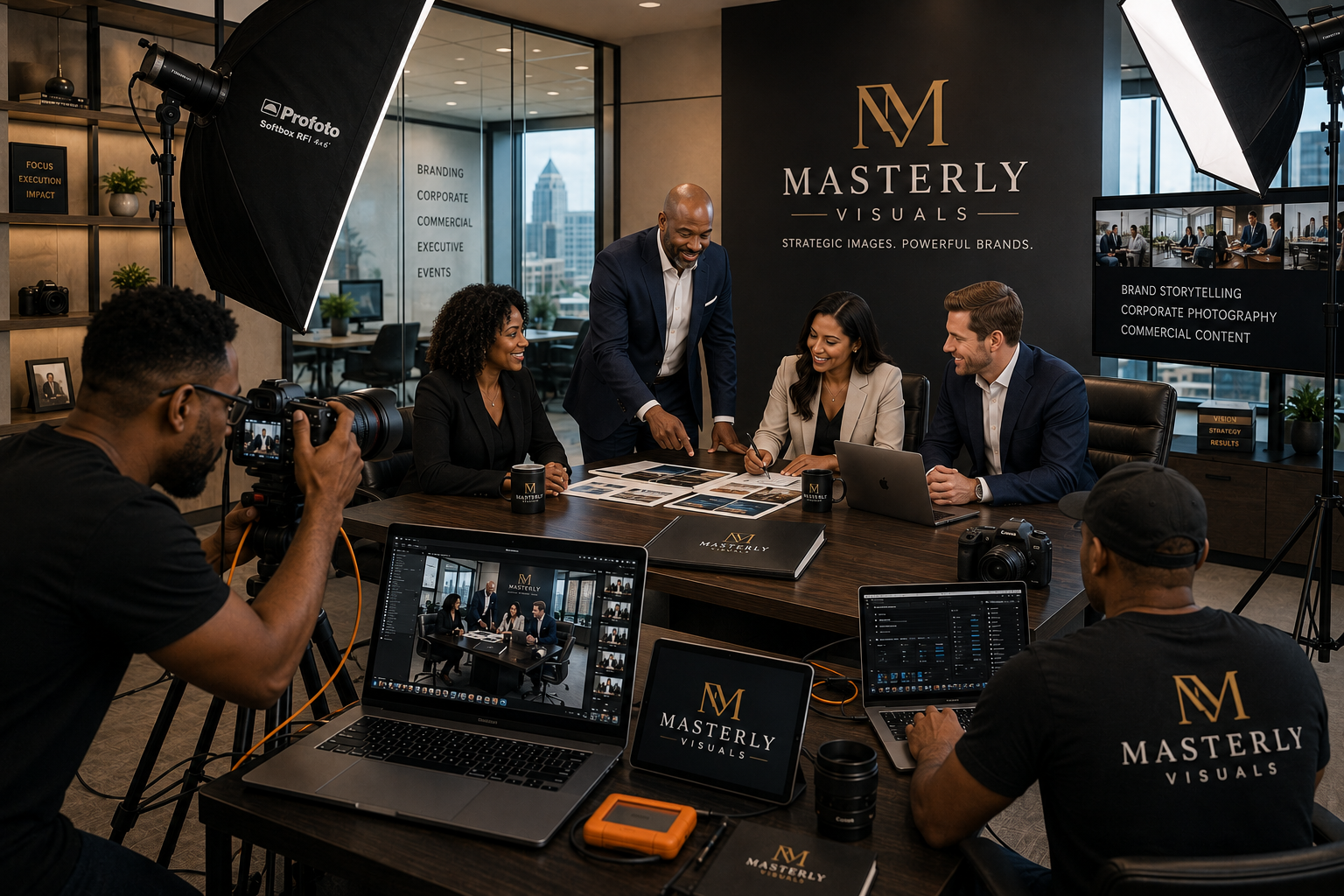 Commercial photographer Atlanta creating professional brand photography for a corporate marketing campaign