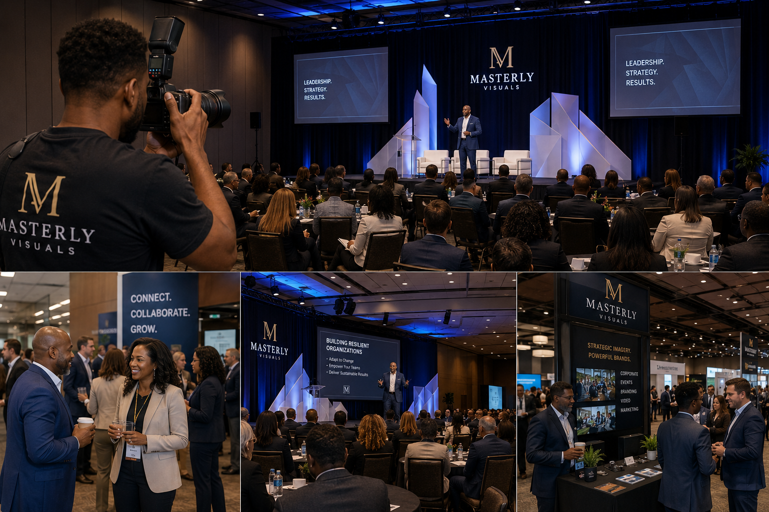 Corporate event photographer Atlanta documenting a professional business conference with executives and attendees