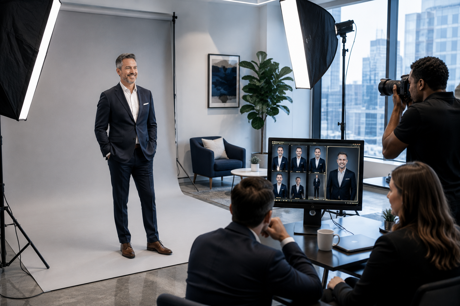 Executive portrait photographer capturing professional leadership portraits for a corporate executive.