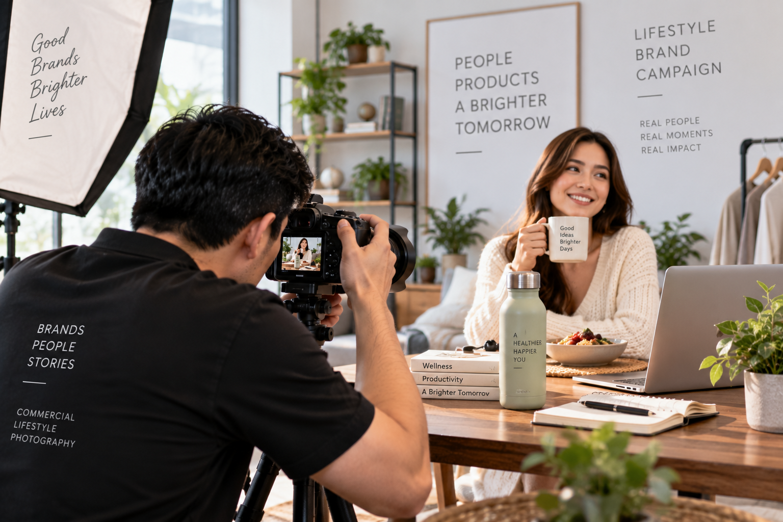 Commercial lifestyle photographer creating brand images for a marketing campaign