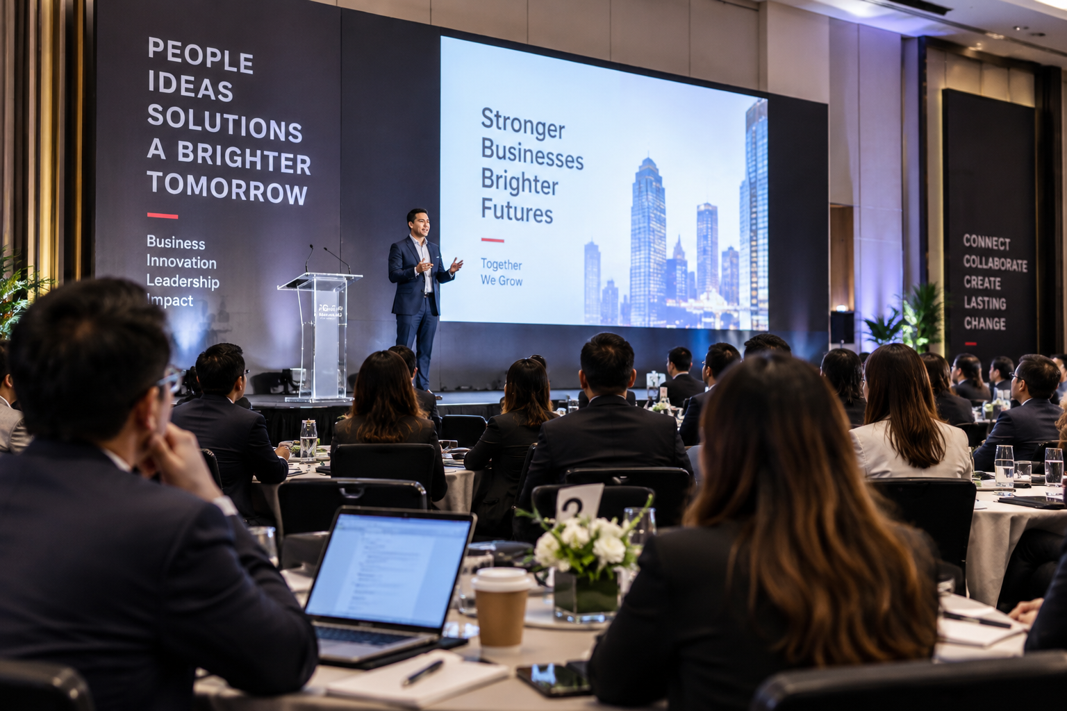 Professional corporate event photography for business conferences