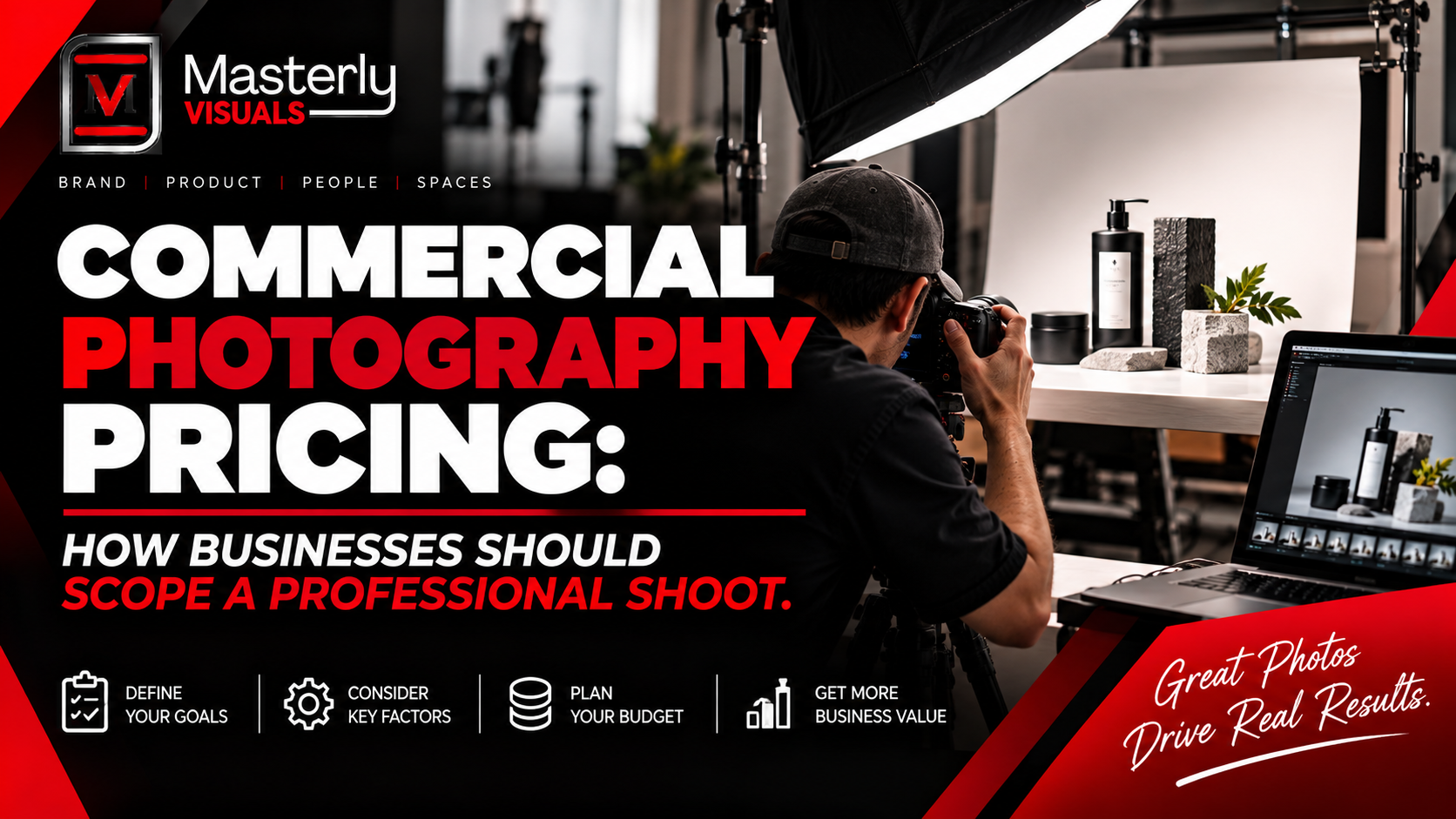 Commercial photography pricing for professional business photography