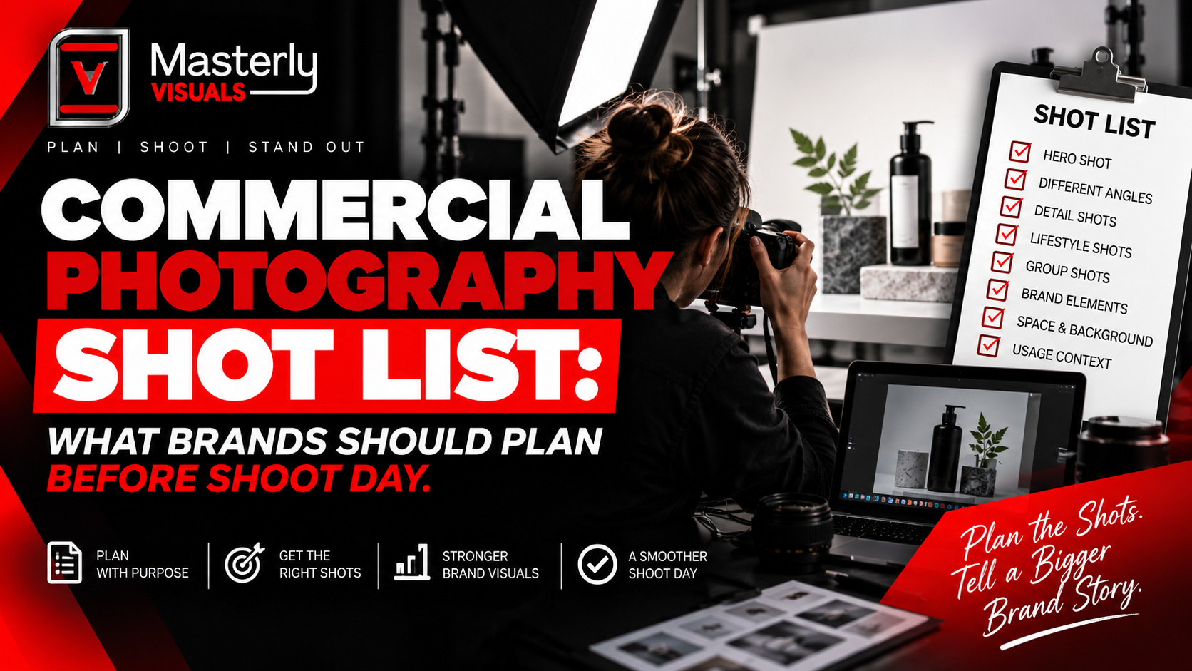 Professional photography shot list for business photoshoot